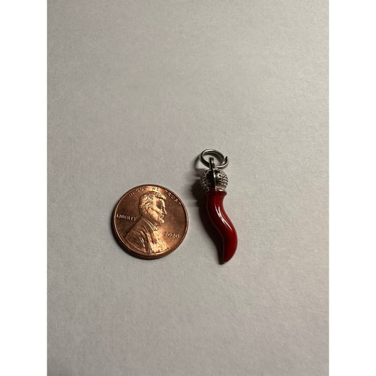 small red Italian horn charm